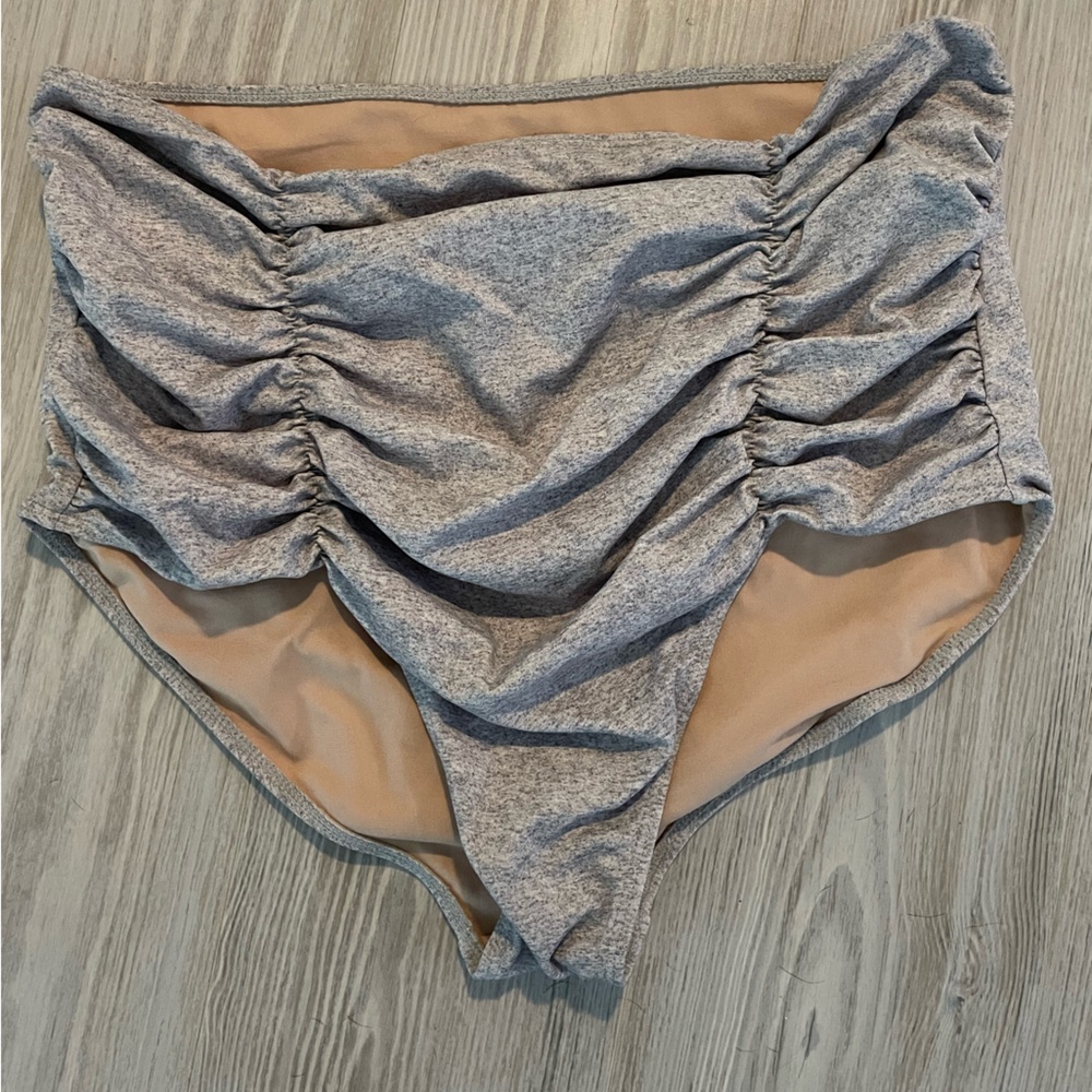 Kortni Jeane Swim Maternity Bikini Bottoms Heather Gray